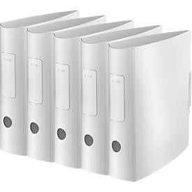 LEITZ® Ordner Active Style, DIN A4, Rückenbreite 82 mm, 5 Stück, arktik weiß