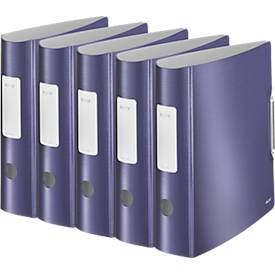 LEITZ® Ordner Active Style, DIN A4, Rückenbreite 82 mm, 5 Stück, titan blau