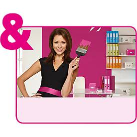 LEITZ® Ordner Active WOW, DIN A4, Rückenbreite 82 mm, pink