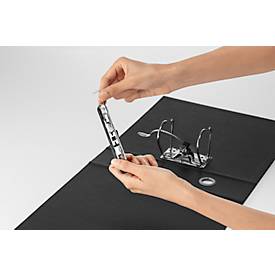 LEITZ® Ordner Recycle, A4, Rückenbreite 50 mm, 180°-Hebelmechanik, Rückenschild & Griffloch, zu 100 % recycelbar, schw.