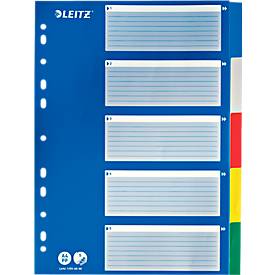 LEITZ® PP tabs with blue cover sheet, blank