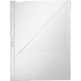 LEITZ Prospekthülle 4744, DIN A4, oben und links offen, 10 Stück, glasklar, transparent