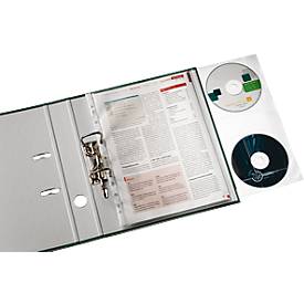 LEITZ® Prospekthülle 4761 mit CD-Klappe, DIN A4, oben offen, 5 Stück
