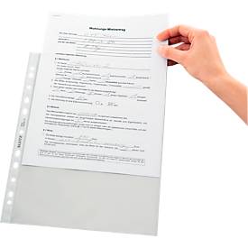 LEITZ Prospekthülle 4770, DIN A4, oben offen, 100 Stück, glasklar, transparent