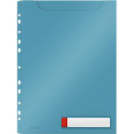 Leitz® Prospekthülle Cosy Privacy Maxi, blickdicht, A4, bis 150 Blatt, Lochrand einklappbar, Schreibschild, 3 Stück, bla