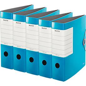 LEITZ® Qualitätsordner SOLID, DIN A4, Rückenbreite 82 mm, 5 Stück, hellblau