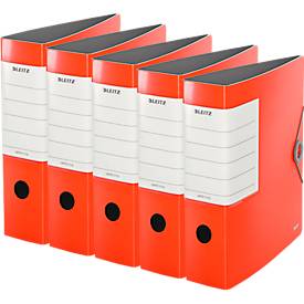 LEITZ® Qualitätsordner SOLID, DIN A4, Rückenbreite 82 mm, 5 Stück, hellrot