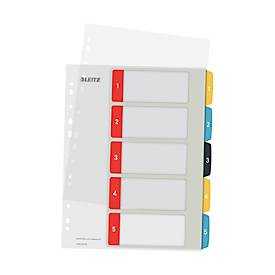 Leitz® Register Cosy, A4 Überbreite, beschreibbar, Universalllochung, austauschbares Deckblatt, Polypropylen, farbige Taben 1-5