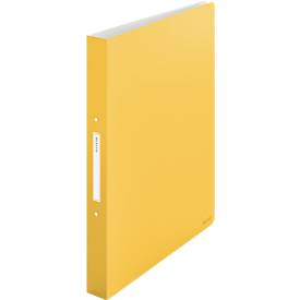 Leitz® Ringbuch Cosy, A4-Format, 2-Ring-Mechanik für bis zu 190 Blatt, mit Rückenschild, Polypropylen, gelb