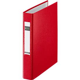 LEITZ® Ringbuch, DIN A5, 2-Ring-Mechanik, Rückenbreite 40 mm, rot