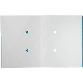 Leitz® Sammelmappe Recycle, A4, 12 Fächer mit Blanko-Taben, Inhaltsverzeichnis, Gummibandverschluss, 100 % recycelbar, Karton, blau