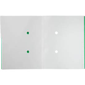 Leitz® Sammelmappe Recycle, A4, 12 Fächer mit Blanko-Taben, Inhaltsverzeichnis, Gummibandverschluss, 100 % recycelbar, Karton, grün