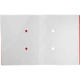 Leitz® Sammelmappe Recycle, A4, 12 Fächer mit Blanko-Taben, Inhaltsverzeichnis, Gummibandverschluss, 100 % recycelbar, Karton, rot