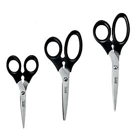 LEITZ® Schere 5424, ergonomischer Griff, für Links-/Rechtshänder geeignet, L 185 mm, rostfreier Stahl/Kunststoff, schwarz