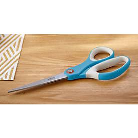 LEITZ® Schere Cosy Titan 5332, ergonomischer Griff, für Links/Rechtshänder, L 205 mm, titanbeschichteter Stahl/Kunststoff, blau