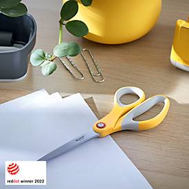 LEITZ® Schere Cosy Titan 5332, ergonomischer Griff, für Links/Rechtshänder, L 205 mm, titanbeschichteter Stahl/Kunststoff, gelb