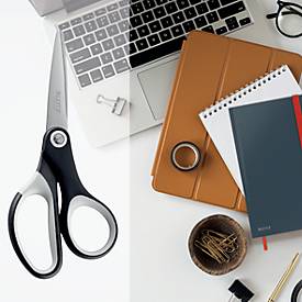 LEITZ® Schere Titanium 5415, ergonomischer Griff, für Links/Rechtshänder, L 150 mm, titanbeschichteter Stahl/Kunststoff, schwarz