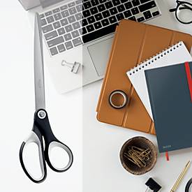 LEITZ® Schere Titanium 5418, ergonomischer Griff, für Links-/Rechtshänder, L 260 mm, titanbeschichteter Stahl/Kunststoff, schwarz