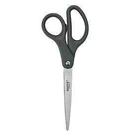 LEITZ® Schere Titanium 5421, ergonomischer Griff, für Links/Rechtshänder geeignet, L 180 mm, titanbeschichteter Stahl/Kunststoff, dunkelgrau