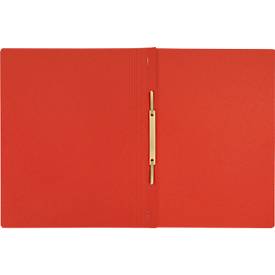 Leitz® Schnellhefter Recycle, Format A4, bis zu 250 Blatt, Heftmechanik, 100 % recycelbar, Blauer Engel, Recyclingkarton, rot