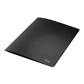 Leitz® Schnellhefter Recycle, Format A4, bis zu 250 Blatt, Heftmechanik, 100 % recycelbar, Blauer Engel, Recyclingkarton, schwarz