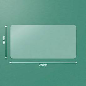LEITZ Schreibunterlage, B 700 x H 360 mm, Kunststoff, transparent