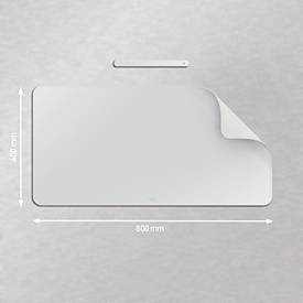 LEITZ Schreibunterlage, wasserdicht, B 800 x H 400 mm, Kunststoff, grau