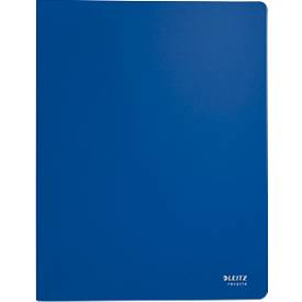 Leitz® Sichtbuch Recycle, A4, 20 dokumentenechte Sichthüllen, bis zu 2 Blatt/Hülle, Rückenschild, 100 % recycelbar, Kunststoff, blau