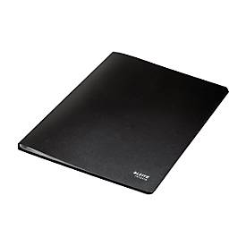 Leitz® Sichtbuch Recycle, A4, 20 dokumentenechte Sichthüllen, bis zu 2 Blatt/Hülle, Rückenschild, 100 % recycelbar, Kunststoff, schwarz