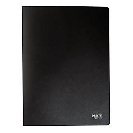 Leitz® Sichtbuch Recycle, A4, 20 dokumentenechte Sichthüllen, bis zu 2 Blatt/Hülle, Rückenschild, 100 % recycelbar, Kunststoff, schwarz