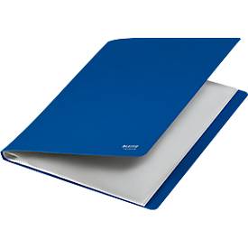 Leitz® Sichtbuch Recycle, A4, 40 dokumentenechte Sichthüllen, bis zu 2 Blatt/Hülle, Rückenschild, 100 % recycelbar, Kunststoff, blau
