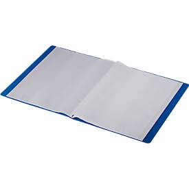 Leitz® Sichtbuch Recycle, A4, 40 dokumentenechte Sichthüllen, bis zu 2 Blatt/Hülle, Rückenschild, 100 % recycelbar, Kunststoff, blau