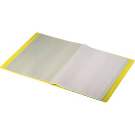 Leitz® Sichtbuch Recycle, A4, 40 dokumentenechte Sichthüllen, bis zu 2 Blatt/Hülle, Rückenschild, 100 % recycelbar, Kunststoff, gelb