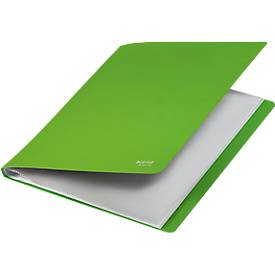 Leitz® Sichtbuch Recycle, A4, 40 dokumentenechte Sichthüllen, bis zu 2 Blatt/Hülle, Rückenschild, 100 % recycelbar, Kunststoff, grün
