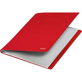 Leitz® Sichtbuch Recycle, A4, 40 dokumentenechte Sichthüllen, bis zu 2 Blatt/Hülle, Rückenschild, 100 % recycelbar, Kunststoff, rot