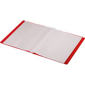 Leitz® Sichtbuch Recycle, A4, 40 dokumentenechte Sichthüllen, bis zu 2 Blatt/Hülle, Rückenschild, 100 % recycelbar, Kunststoff, rot