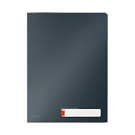 Leitz® Sichthülle Cosy Privacy, blickdicht, A4, für bis zu 40 Blatt, 3 Fächer & Beschriftungsschild, 3 Stück, grau