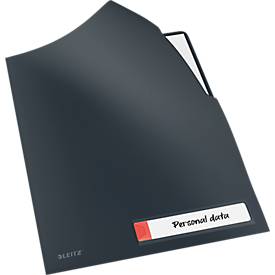 Leitz® Sichthülle Cosy Privacy, blickdicht, DIN A4, bis zu 40 Blatt, Beschriftungsschild, 3 Stück, grau