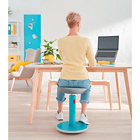 Leitz Sitz- & Stehhocker Ergo Cosy Active, B 370 x T 370 x H 460 - 790 mm, bis 110 kg, Sanftes Blau