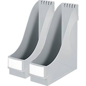LEITZ® Stehsammler, DIN A4, Polysterol, 2 Stück, grau