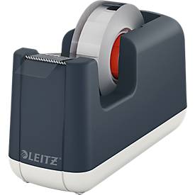 Leitz® Tischabroller für Klebefilm Cosy, für Rollen mit L 33 m x B 19 mm, Füße, inkl. Klebefilmrolle, Kunststoff, grau