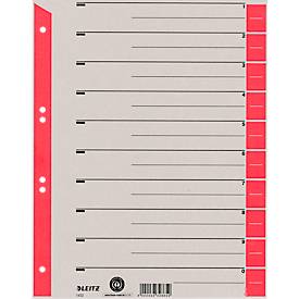 LEITZ® Trennblätter A4 1652, zur freien Verwendung, 100 Stück, rot