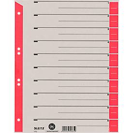 LEITZ® Trennblätter A4 1652, zur freien Verwendung, 25 Stück, rot