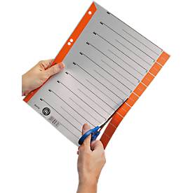 LEITZ® Trennblätter A4 1652, zur freien Verwendung, 25 Stück, rot