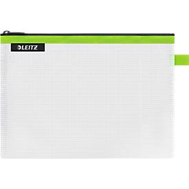 Leitz WOW Traveller Zip-Beutel, wasserabweisend, durchsichtiges Material, Größe M, grün