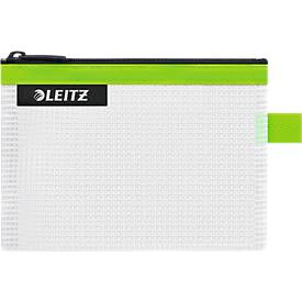 Leitz WOW Traveller Zip-Beutel, wasserabweisend, durchsichtiges Material, Größe S, grün