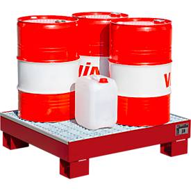 Lekbak AW60/2 M - 65 liter - L 900 x B 800 x H 220 mm - rood RAL 3000