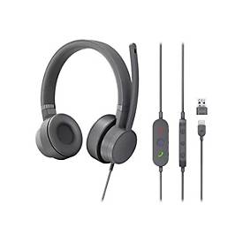 Lenovo Go - Headset - On-Ear - kabelgebunden - aktive Rauschunterdrückung - USB-C