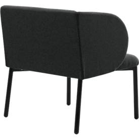 Leyform LIV Empfangssessel, Stahlrohrgestell, Stoffbezug, B 730 x T 620 x H 740 mm, anthrazit melange