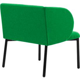 Leyform LIV Empfangssessel, Stahlrohrgestell, Stoffbezug, B 730 x T 620 x H 740 mm, grün